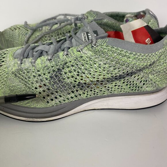 Nike Flyknit Racer Running Shoes Men's 9 Pistachio Green Sneakers 526628 103 - Picture 6 of 16